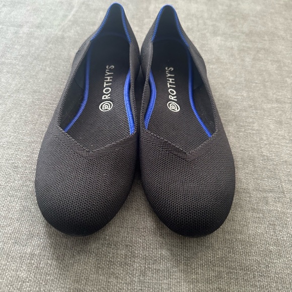 Rothy’s The Flat Black Blue Knit Ballet Flats Shoes Size 10.5 - Picture 8 of 8